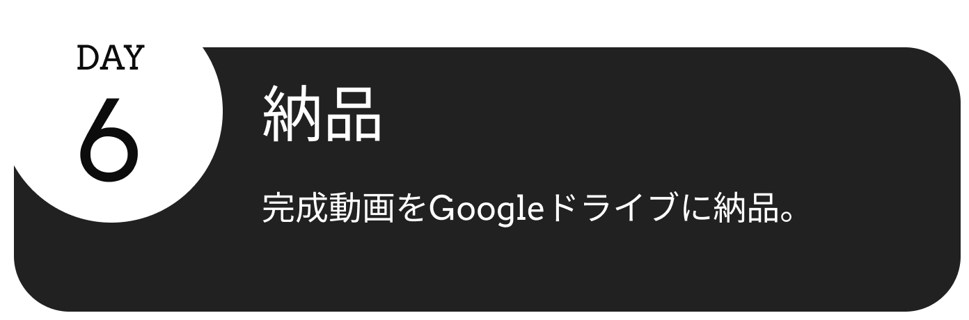 6日目、納品。完成動画をGoogleドライブに納品。